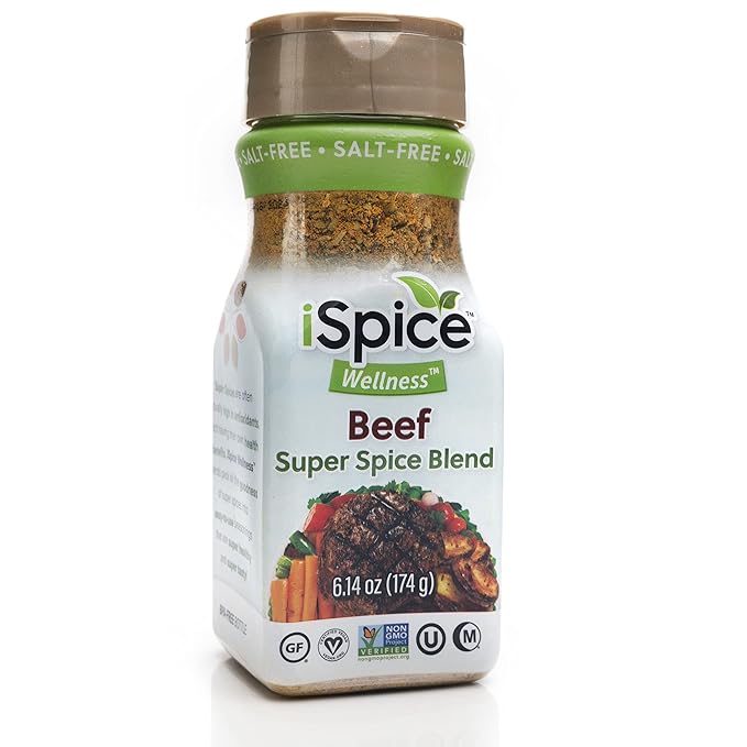 iSpice Salt Free Seasoning,100% Sodium Free Beef, Chicken, Meat Sauce, Pork, Vegetable, Salad and