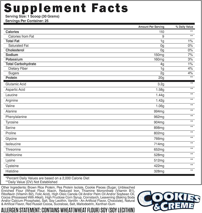 Steel Supplements Veg-PRO | Vegan Protein Powder, Cookies and Creme | 25 Servings (1.65lbs) |