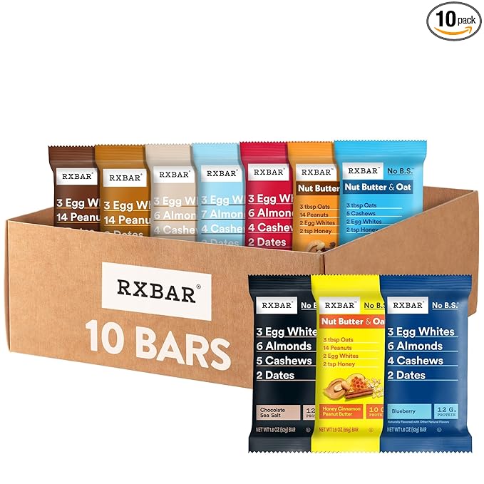 RXBAR Protein Bars, Snack Bars, Variety Pack (10 Count)