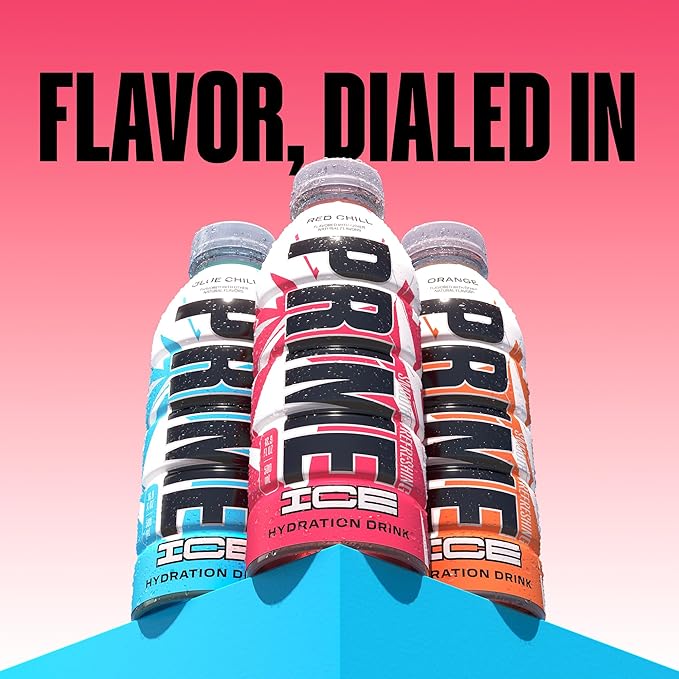 PRIME Hydration ICE RED CHILL, Sports Drinks, Electrolyte Enhanced for Ultimate Hydration, 250mg