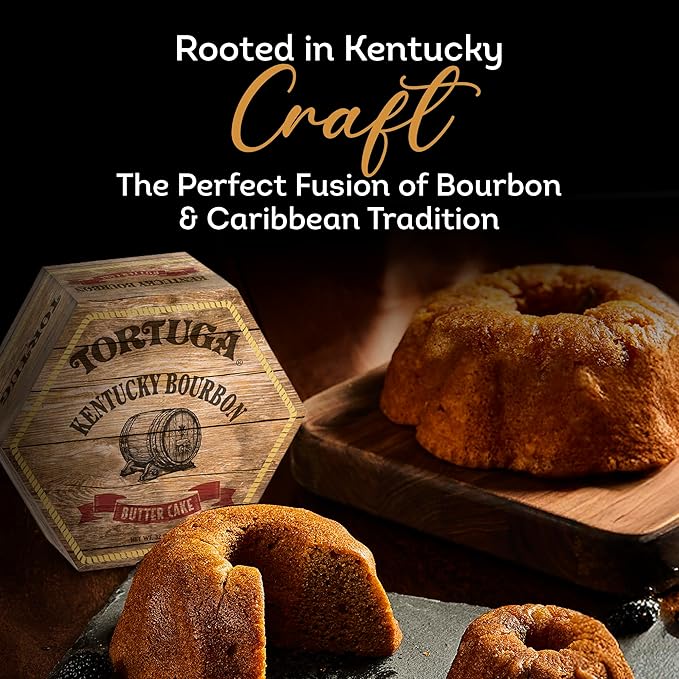 TORTUGA Kentucky Bourbon Butter Cake - 32oz Cake - The Perfect Premium Gourmet Gift for Stocking
