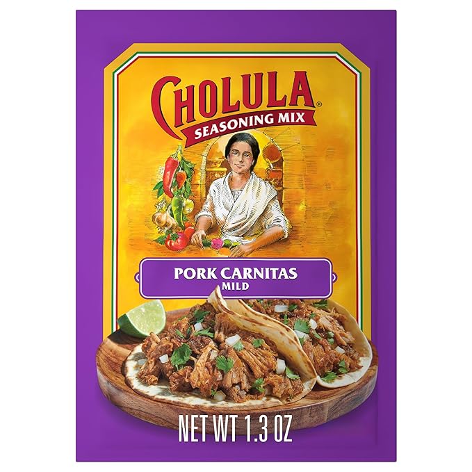 Cholula Seasoning Mix, Pork Carnitas, Mild Heat, For Tamales, Pulled Pork Tacos, Burrito Bowls