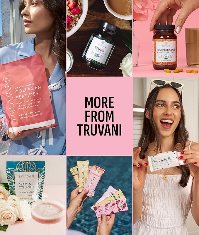 Truvani Vegan Pea Protein Powder | Strawberry | 20g Organic Plant Based Protein | 20 Servings |