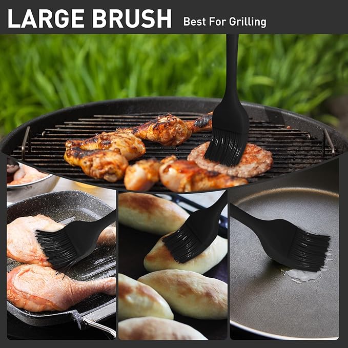 Pastry Brush-Begonia Silicone Basting Brush for Cooking,2pcs 10+8 in Heat Resistant Food Brushes