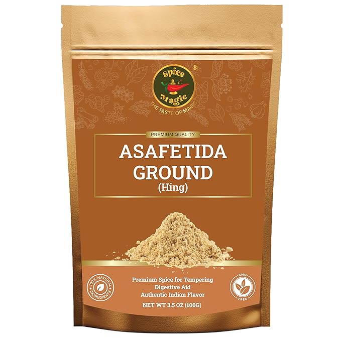Spice Magic Asafetida Ground (Hing) ~ 100% Pure, Aromatic & Natural I Non-GMO I Indian Origin