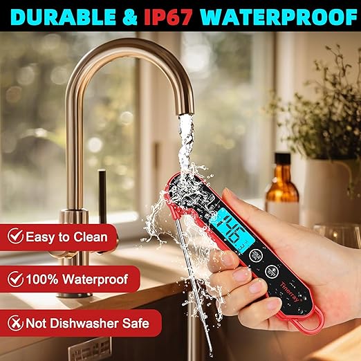 Digital Meat Thermometer for Cooking ??Waterproof Instant Read Food Thermometer with Backlight &