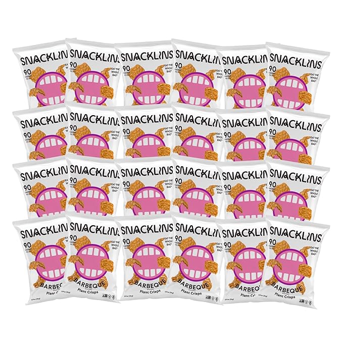 SNACKLINS Plant Based Crisps BARBEQUE - Gluten Free, Grain Free, 100% Kosher, Vegan Healthy Snacks