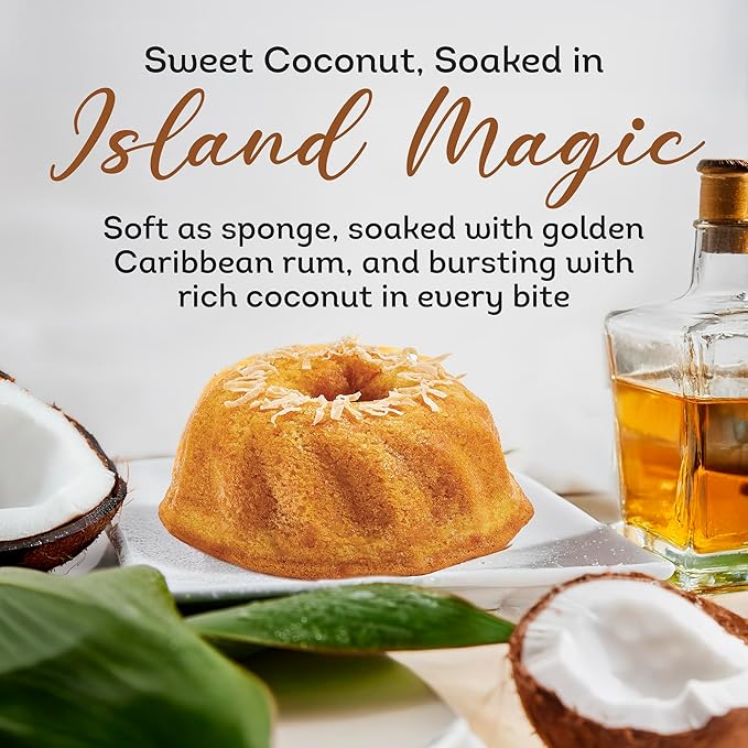 TORTUGA Caribbean Coconut Rum Cake - 32 oz Rum Cake - The Perfect Premium Gourmet Gift for Gift