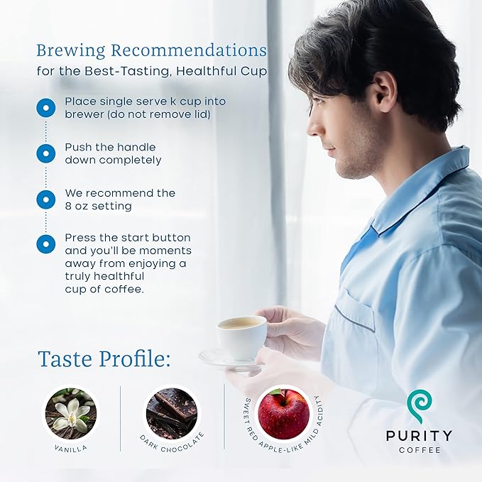 Purity Coffee CALM Decaf Medium Roast Organic Coffee - USDA Certified Organic Specialty Grade