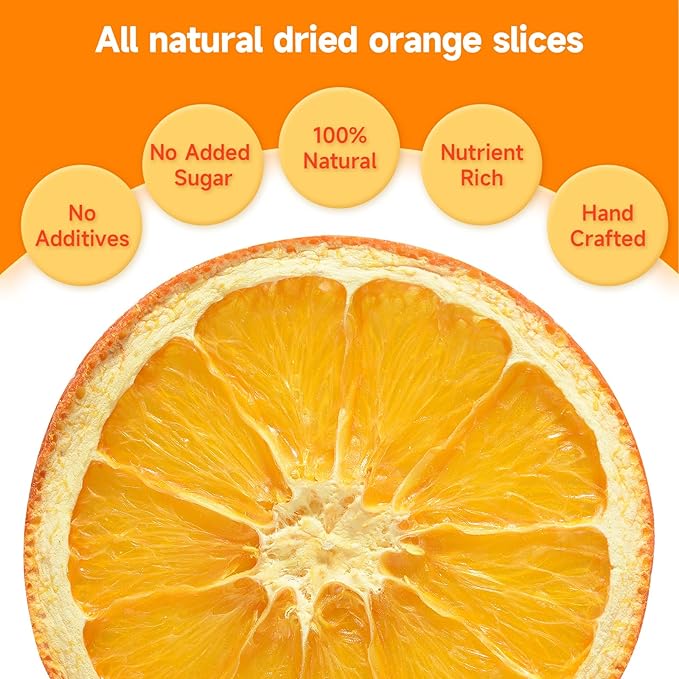 Dried Orange Slices,3oz/85g,Dehydrated Orange Slices For Cocktails,100% Natural Fruit No Additives