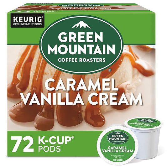 Green Mountain Coffee Roasters Caramel Vanilla Cream Keurig Single-Serve K-Cup pods, Light Roast