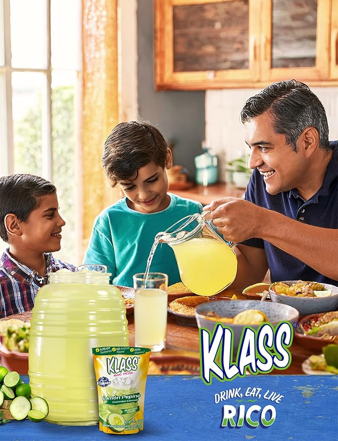 Klass Aguas Frescas | Drink Mix | Variety Pack Of Mixed Flavors | Pina Colada, Cucumber Limeade