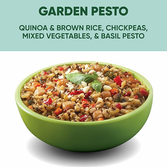 SEEDS OF CHANGE Organic Protein Bowl Garden Pesto, Prepared Entr챕e, Microwave in 90 Seconds, 9 oz