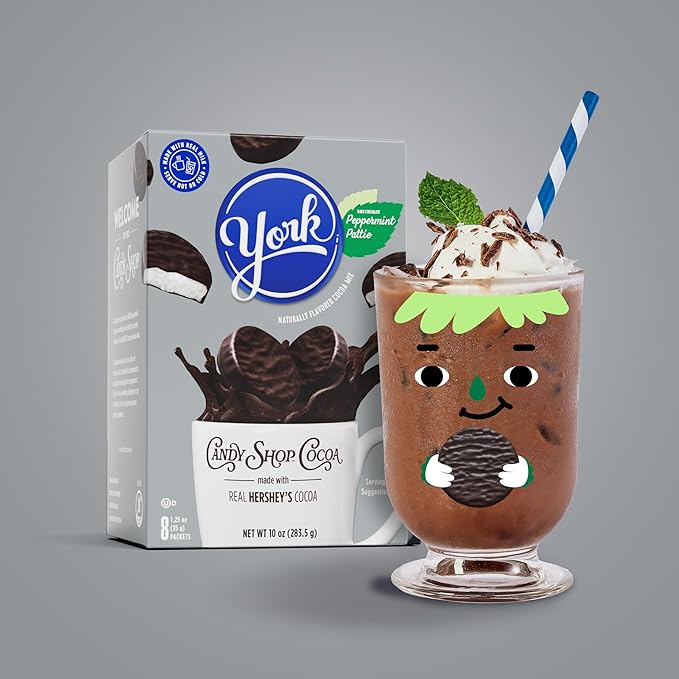 Candy Shop Cocoa YORK Peppermint Pattie Cocoa Mix Hot Chocolate Make Hot or Iced Cocoa Made With
