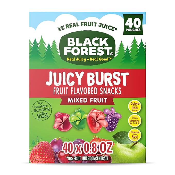 Black Forest, Juicy Burst, Fruit Flavored Snacks, Mixed Fruit Flavors, A Juicy Burst of Natural