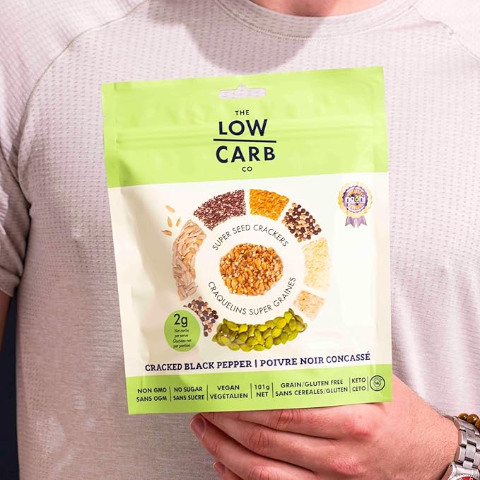 Super Seed Crackers, Gluten Free & Keto Friendly Healthy Snacks, Vegan, Zero Sugar, Paleo &
