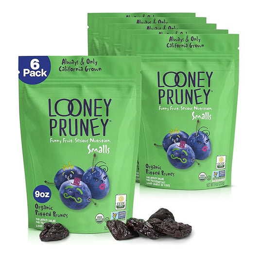 Looney Pruney Smalls Fruit Snacks | Naturally Sweet Bite-Sized Prunes | Organic Fruit Snack Packs