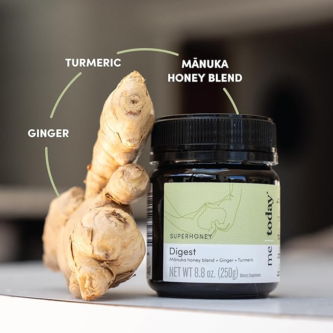 me today - Digest New Zealand Mānuka honey blend infused with ginger, turmeric (8.8oz/250g)