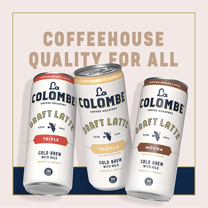 La Colombe Coffee, Draft Latte Variety Pack, 11 fl oz cans (Pack of 12), Includes Triple Latte