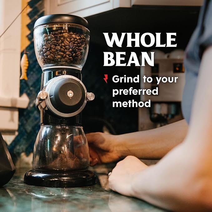 Death Wish Coffee, Whole Bean Dark Roast - USA Organic Coffee Beans Bundle/Bulk - Fair Trade