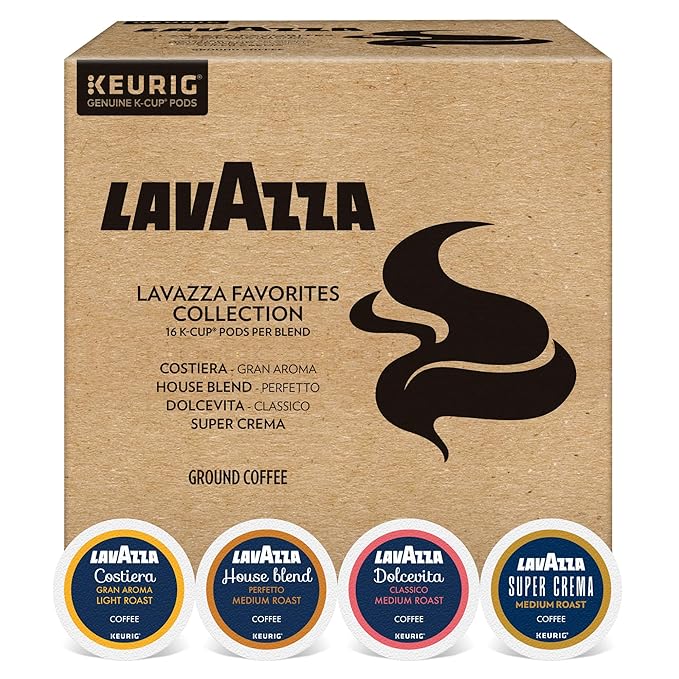 Lavazza Favorites Collection Variety Pack, Single Serve Keurig® K-Cup® Pods, Light and Medium Roast