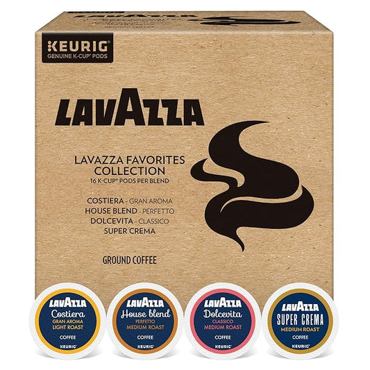 Lavazza Favorites Collection Variety Pack, Single Serve Keurig® K-Cup® Pods, Light and Medium Roast