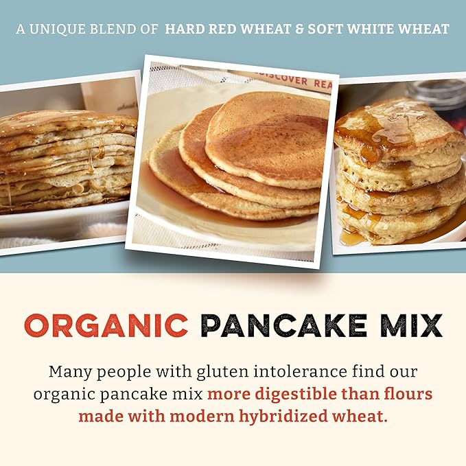 Sunrise Flour Mill USDA Organic 7-Grain Heritage Pancake Mix- 2 lbs | Enjoy Fluffy & Tasty Waffles