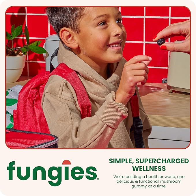 Fungies Lion's Mane Mushroom Gummies, Mixed Blueberry & Strawberry Flavor - Mushroom Supplement