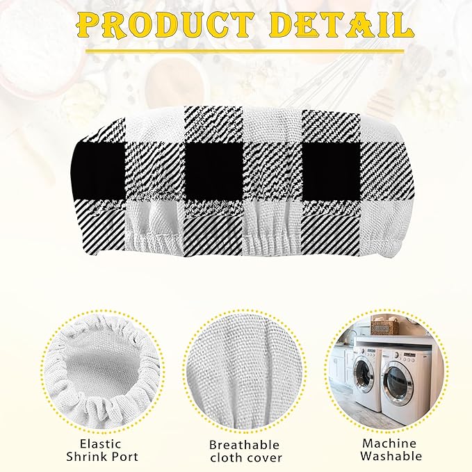 Gray White Plaid Sourdough Starter Cloth Covers Jars Or Kombucha Kefir Fermentation Cheese Fabric