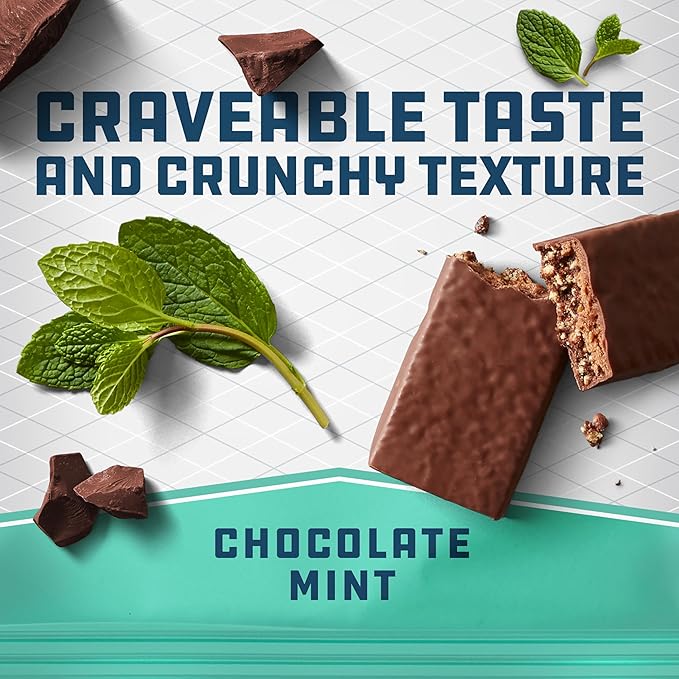 CLIF BUILDERS Protein Bars - Chocolate Mint Flavor - 20g Plant Based Protein - Gluten Free
