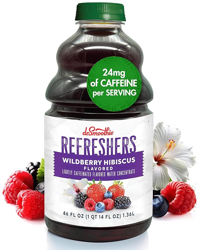 Dr. Smoothie Refreshers Wildberry Hibiscus ??Made with Real Fruit Juice ??Drink Concentrate, No