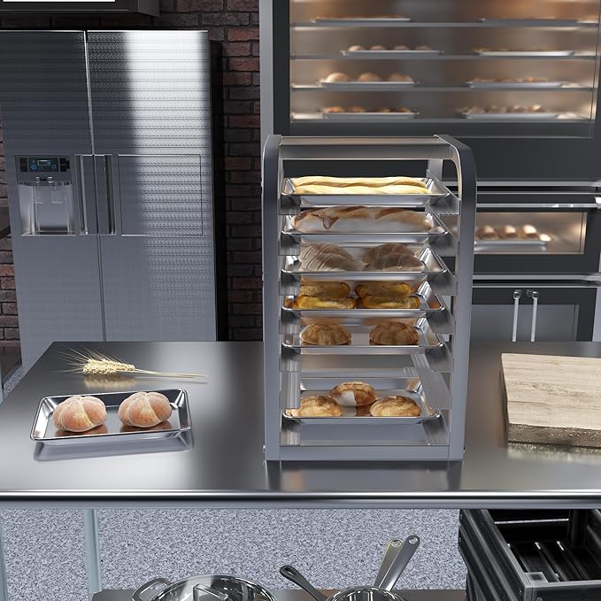 13 in. x 10 in. 19 Gauge Quarter size Aluminum Bun. / Sheet Pan. Pack of 6