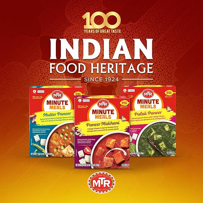 MTR - Minute Meals: Paneer Makhani - Cottage Cheese in Spiced Tomato Puree - Tasty Indian Meal with