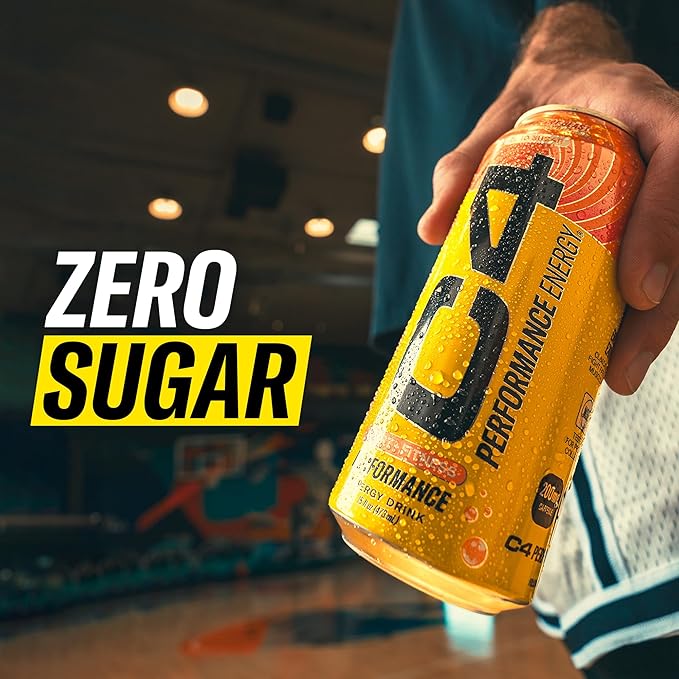 Cellucor C4 Performance Energy Drink | Zero Sugar Carbonated Preworkout Energy | 200mg Caffeine