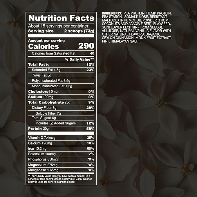 Blueprint by Bryan Johnson Vegan Protein Meal Replacement ??Plant Based Hemp Protein with 27g
