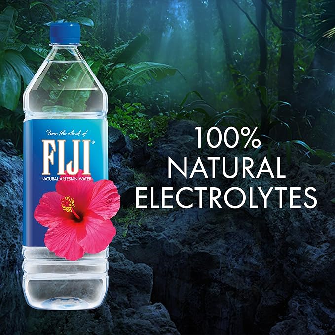 FIJI Natural Artesian Bottled Water 1.5 Liters / 50.7 Fl Ounce (Pack of 12) - 100% Natural