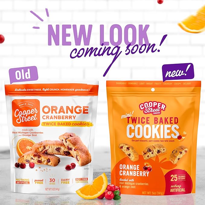 Cooper Street Cookies Twice Baked Italian Biscotti Cookies - Lemon Blueberry, Orange Cranberry and