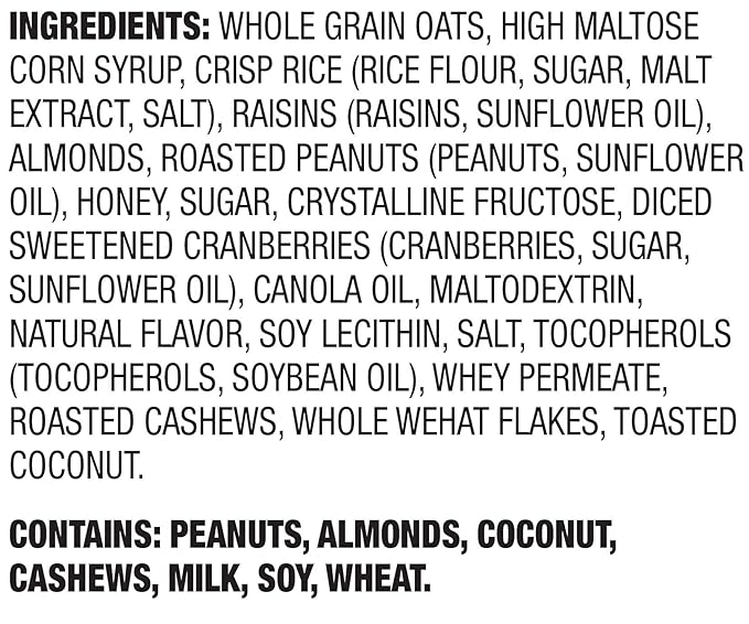 Amazon Brand - Happy Belly Fruit & Nut Chewy Trail Mix Granola Bars, 6 Count