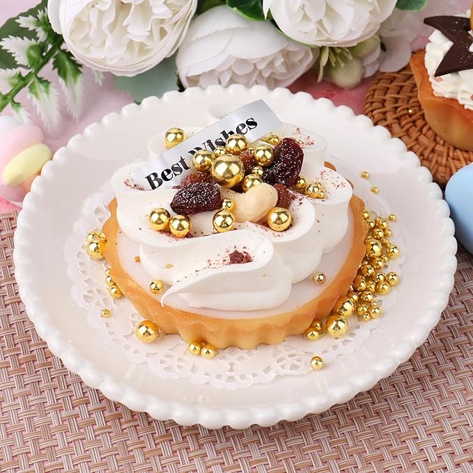 Gold Sprinkles for Cake Decorating, 6 Sizes Mix 4.6 oz Edible Pearls Sugar Sprinkles for Cupcake