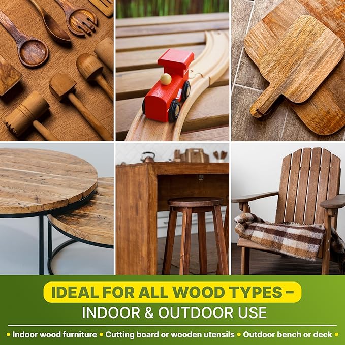 Nordicare [1L] Linseed Oil for Wood Protection I Linseed Oil Varnish Wood Oil for Indoor I Boiled