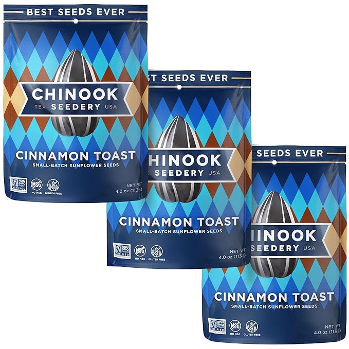 Chinook Seedery Roasted Jumbo Sunflower Seeds - Keto Snacks - Best For Snack Packs - Gluten Free