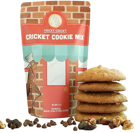 Tricky Cricky Cricket Protein Cookie Mix - USA Handmade Edible Cricket Flour Cookie Mix - Real USA