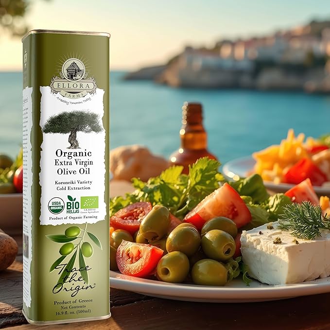 Ellora Farms, USDA Organic Extra Virgin Olive Oil, 2024 Harvest, Gold Award, Unfiltered, High