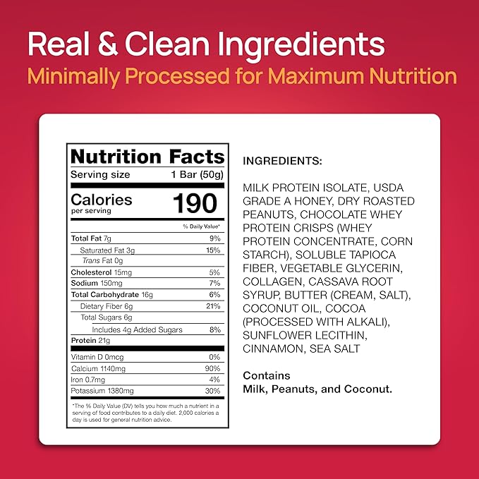 ProGo Protein Bars, Low Sugar, High Protein Snacks (21g) - 95% Pure Isolate for Faster Muscle