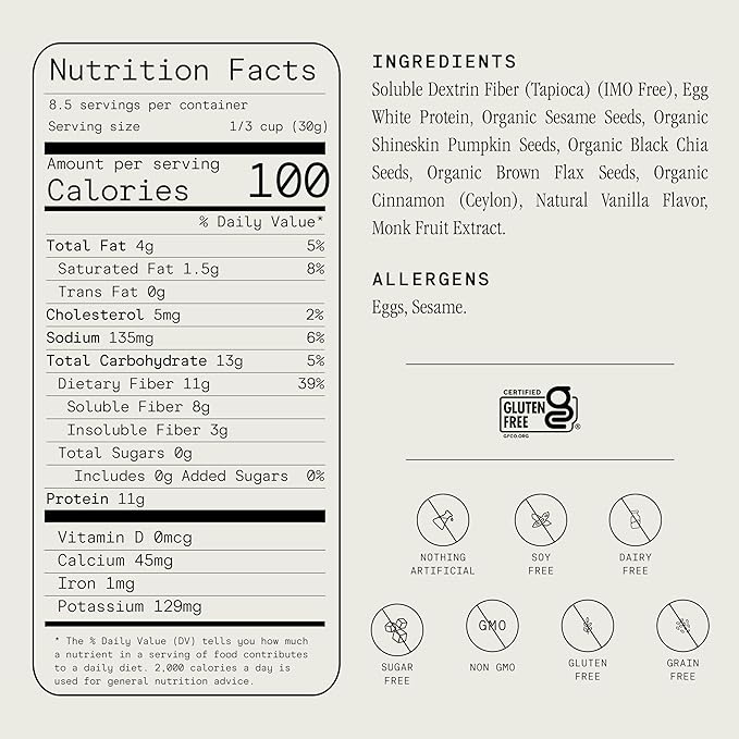 Julian Bakery® ProGranola® Cereal | Vanilla Cinnamon Cluster | 11g Protein | 2 Net Carbs |