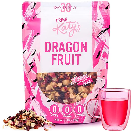 Katy?™s Dragonfruit Loose Leaf Tea | Hydrating & Fruity Herbal Tea | Hibiscus, Dragonfruit &