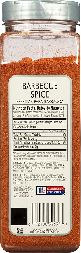 McCormick Culinary Barbecue Spice, 18 oz - One 18 Ounce Container of BBQ Dry Rub Seasoning Blend
