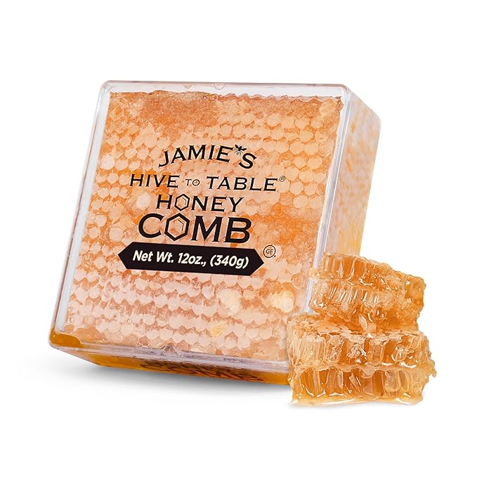 Jamie's Hive To Table 100% Raw Honeycomb, 12 Oz – All-Natural Pure Georgia Honeycomb, No Additives
