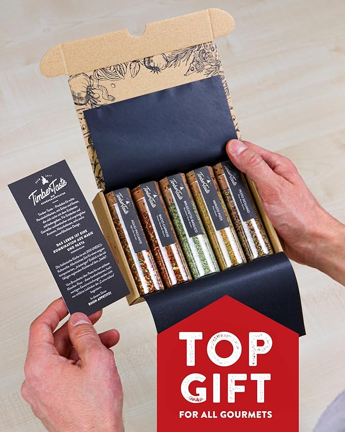TIMBER TASTE® Italian Spice Gift Set - Gourmet Flavors of Italy - Italian Spices & Seasonings Set