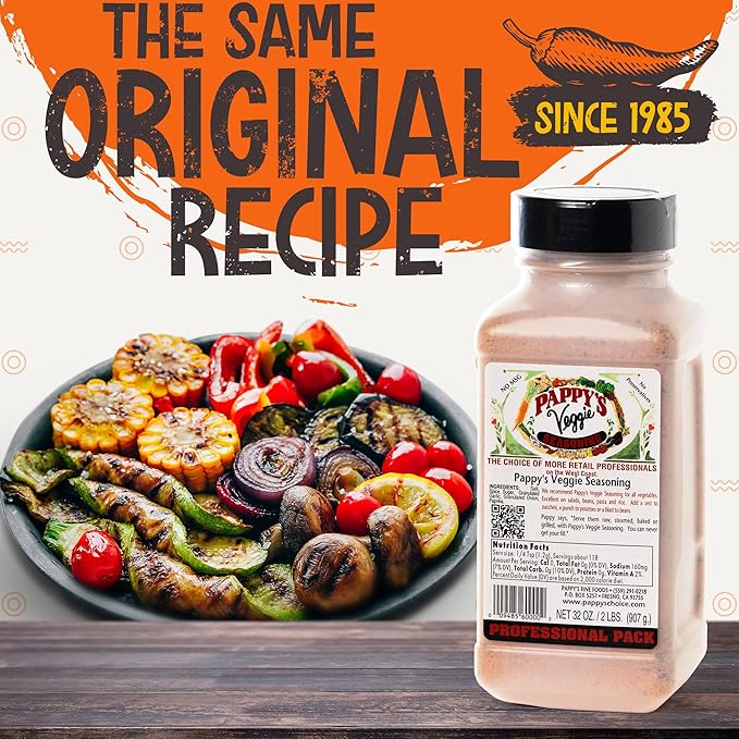 Pappy's Veggie Seasoning - Flavorful Spice Blend for Roasted Vegetables, Stir-Fries, Grilled